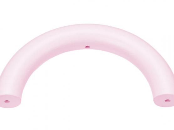 Schnulli-Halbring 100/14 mm, 3 Bohrungen rosé,