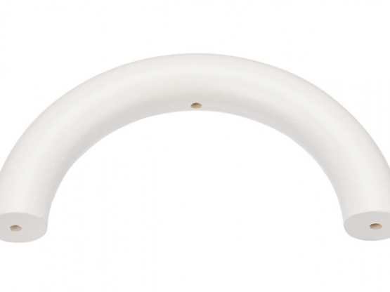 Schnulli-Halbring 100/14 mm, 3 Bohrungen weiss,