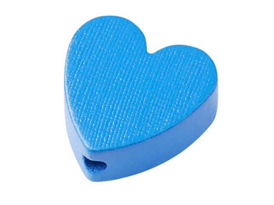 Schnulli-Herz, 20 x 20 x 8 mm, DL 3 mm, Btl. à 4 St. blau,