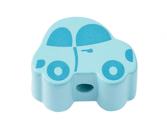 Schnulli Holzformen türkis, Btl. à 2 St. Auto 18 x 13 x 8 mm,