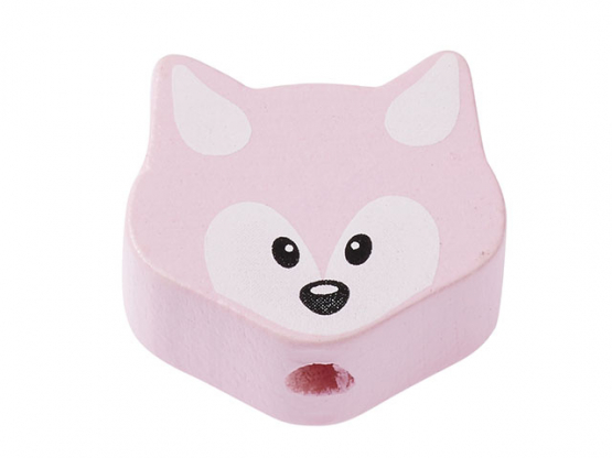 Schnulli Holzformen rosè, Btl. à 2 St. Fuchs 18 x 16 x 8 mm,