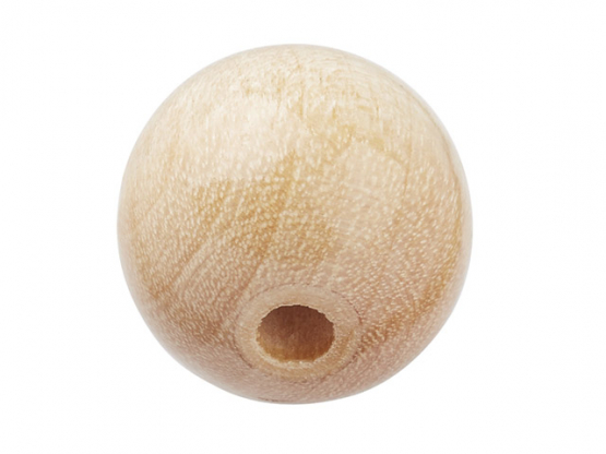 Schnulli-Holzperle Btl. à 25 St. 12mm,natur-hell,