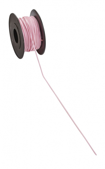 Schnulli-Kordel geflochten 1,8 mm pro meter  Dehnung35%,EN71 rosa, 