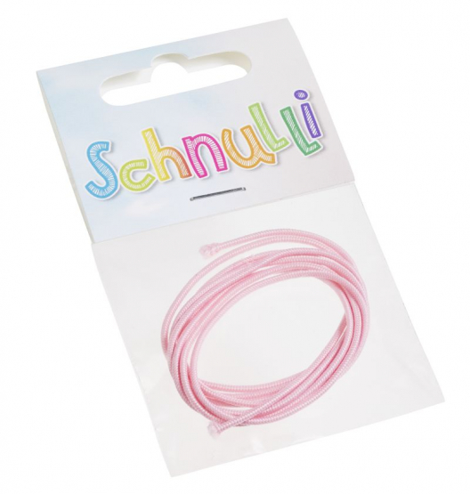 Schnulli-Kordel geflochten 1,8 mm, Dehnung 35 %, EN 71 konform, rosa, 