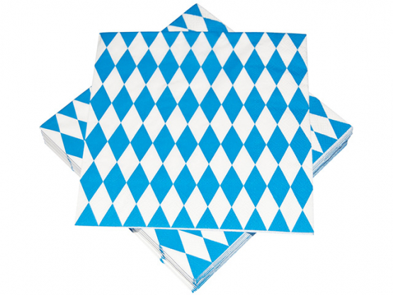 Servietten-Motiv, 3-lagig, 33 x 33cm, Bayrisch-Blau 