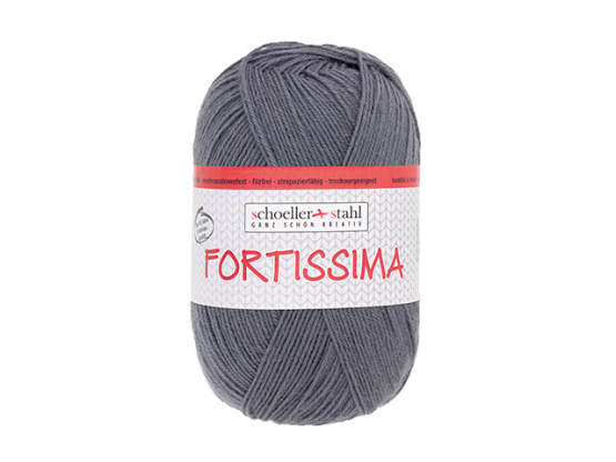 Sockenwolle Fortissima 100 uni Farbe 2028 maus