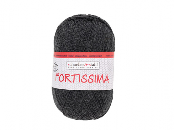 Sockenwolle Fortissima 100 uni Farbe 2058 flanellmeliert