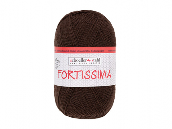 Sockenwolle Fortissima 100 uni Farbe 2097 espresso