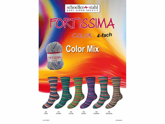 Sockenwolle Fortissima Color Mix 