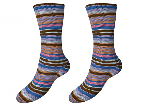 Sockenwolle Fortissima Rigato color Farbe 583 Robin