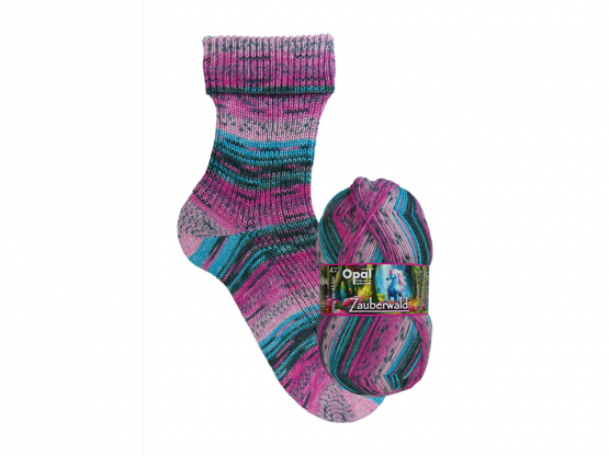 Sockenwolle Opal 4fach Zauberwald Farbe 11440 das magische Einhorn