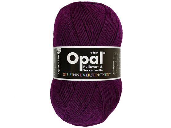 Sockenwolle Opal 4fädig uni BEERE