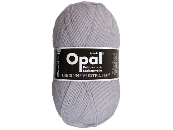 Sockenwolle Opal 4fädig uni SILBER