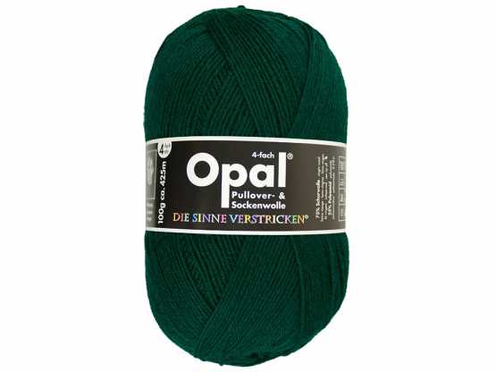 Sockenwolle Opal 4fädig uni WALDGRÜN