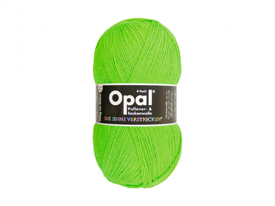 Sockenwolle Opal 4fädig uni neongrün