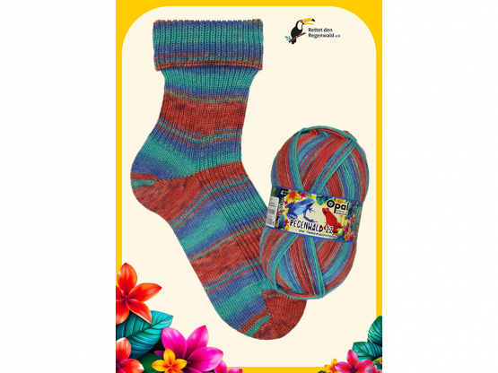 Sockenwolle Opal Regenwald 22 Sänger am Fluß