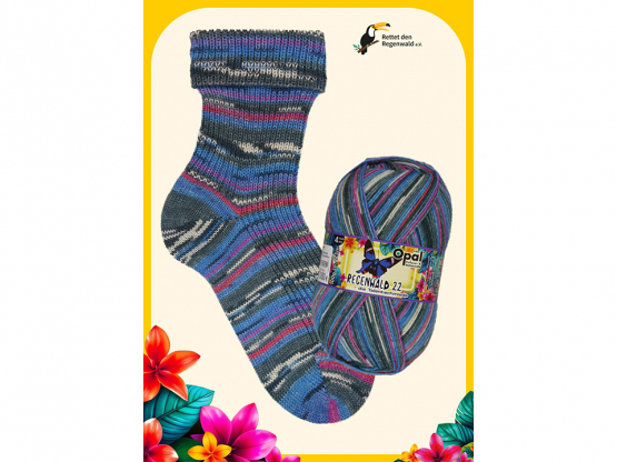 Sockenwolle Opal Regenwald 22 Seiltänzerin der Blüte