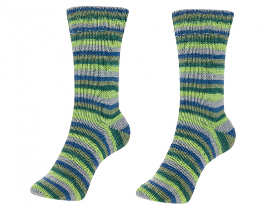 Sockenwolle Sockina classic Stripes color green