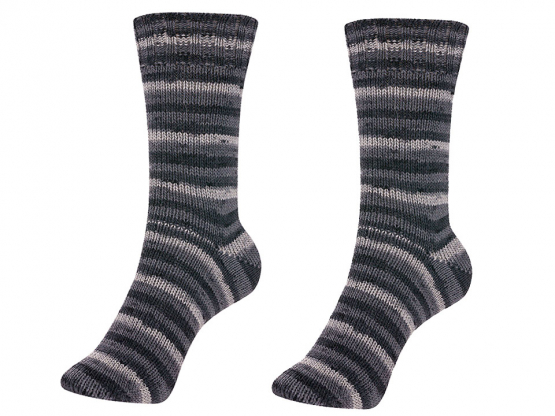 Sockenwolle Sockina classic Stripes color crow