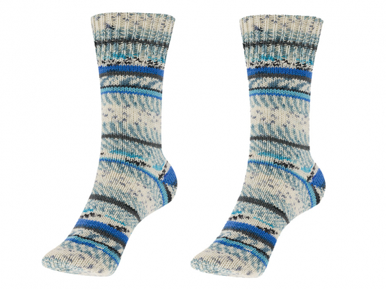 Sockenwolle Sockina color Nostalgie-blau
