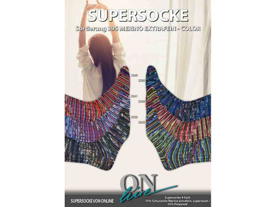 Sockenwolle Supersocke Merino extrafein Sort. 395 