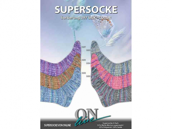 Sockenwolle Supersocke Silk color Sort .397 