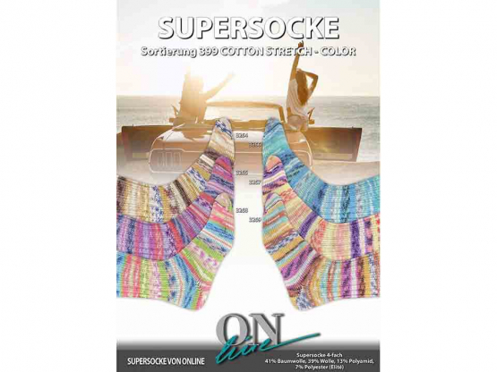 Sockenwolle Supersocke Sort. 399 cotton stretch 
