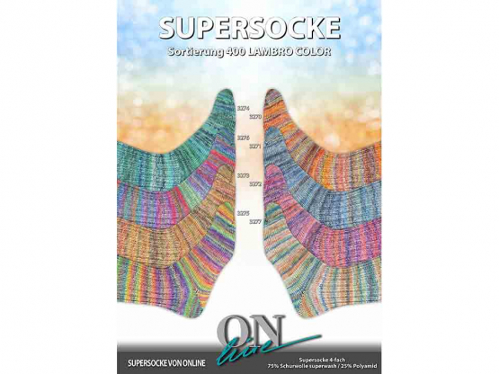 Sockenwolle Supersocke Sort. 400 Lambro Color 