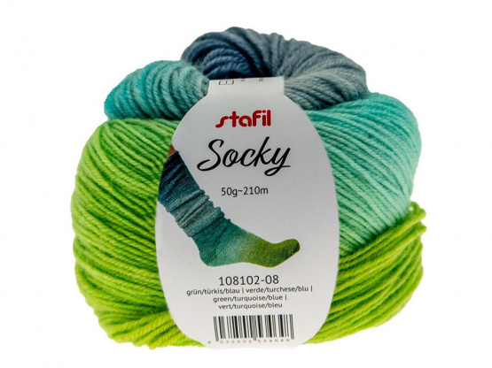 Socky Farbe 08 grün-türkis-blau