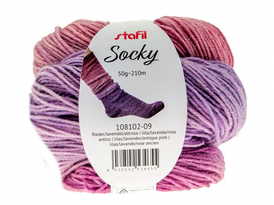Socky Farbe 09 flieder-lavendel-altrose