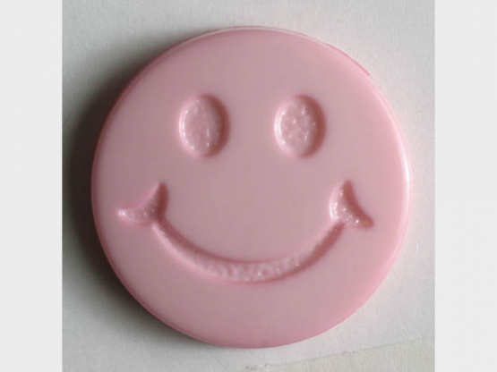 süßer Smilyknopf - Größe: 15mm - Farbe: pink - Art.Nr. 201372 