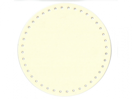 Taschenboden rund Ecoline ø 18 cm Kunstleder creme