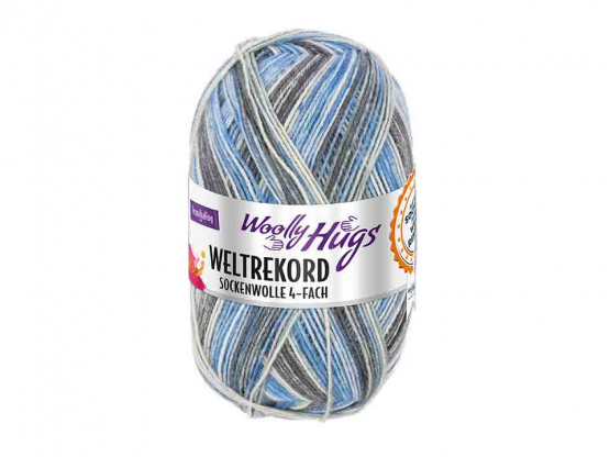 Wolly Hugs Weltrekord Sockenwolle blautöne
