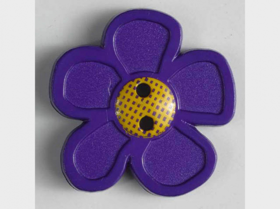 wunderschöner Blumenknopf - Größe: 20mm - Farbe: lila - Art.Nr. 280862 