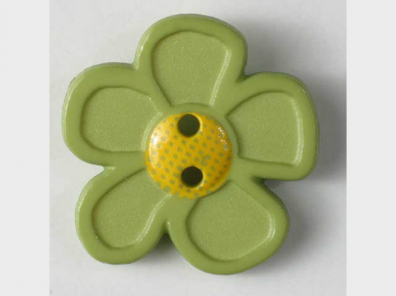 wunderschöner Blumenknopf - Größe: 20mm - Farbe: grün - Art.Nr. 280864 