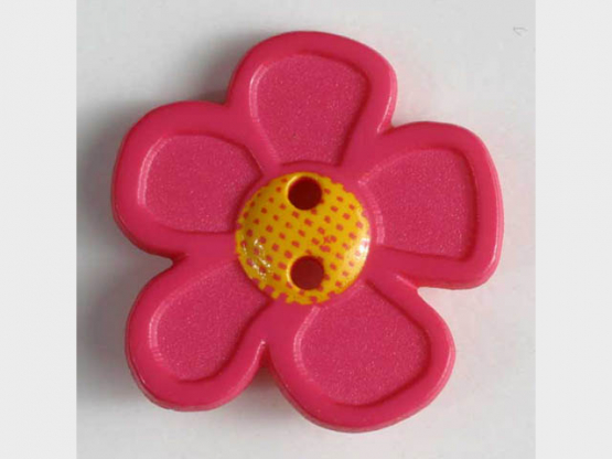wunderschöner Blumenknopf - Größe: 20mm - Farbe: pink - Art.Nr. 280865 