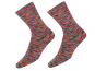 Sockenwolle Sensitive Socks rot-orange-grau