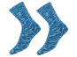 Sockenwolle Sensitive Socks blau-schwarz-weiss