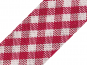 Baumwollschrägband  18 mm breit Wichy karo fuchsia