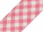 Baumwollschrägband  18 mm breit Wichy karo fuchsia