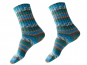ONline Garne Sensitive Socks Farbe 71 gelbgrün-braun-weiss